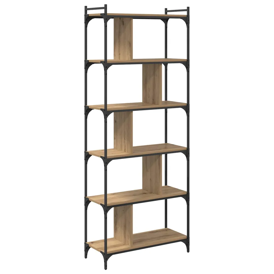 Bibliothèque 5 niveaux 76 x 32 x 192 cm Bois d'ingénierie - 7