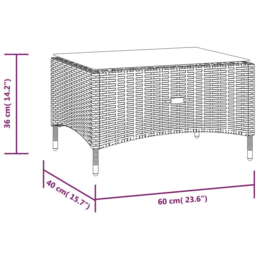 Salon de jardin 8 pcs avec coussins résine tressée gris - 13