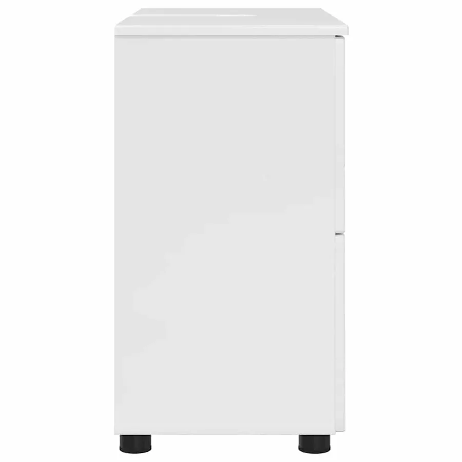Cabinet de salle de bain Blanc brillant 76,5 x 35 x 64 cm - 7