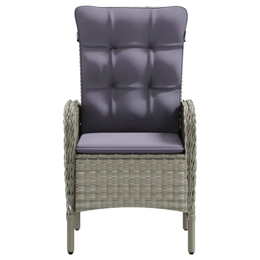 Ensemble à manger de jardin et coussins 9 pcs Gris et noir - 4