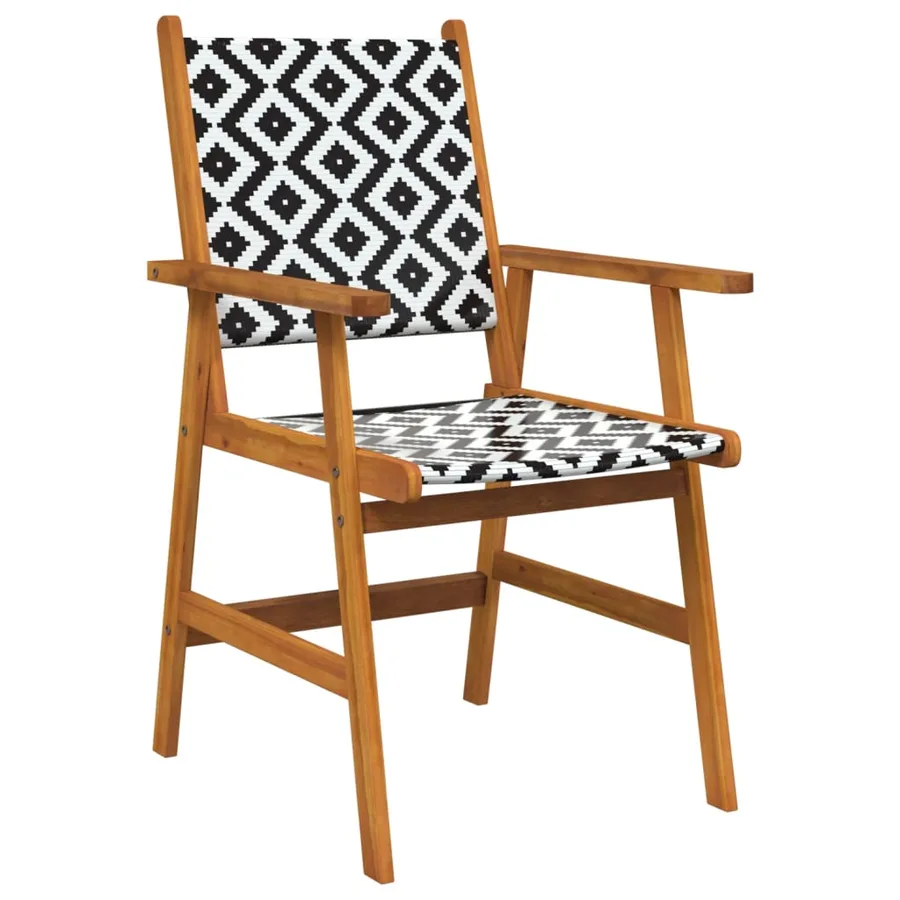 Chaises de jardin 8 pcs en bois d'acacia massif - 3