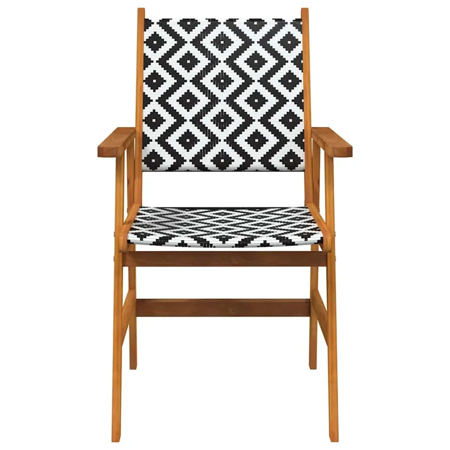 Chaises de jardin 8 pcs en bois d'acacia massif - 4
