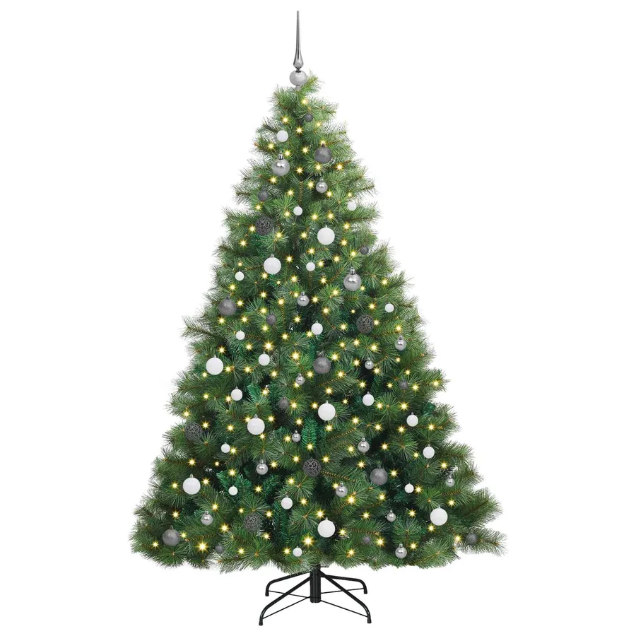 Sapin de Noël artificiel avec 300 LED Vert 210 cm PE et PVC - 5