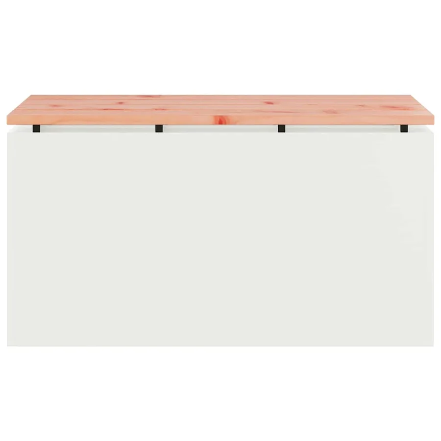 Banc de jardin Blanc 80 x 40 x 43 cm Acier - 4