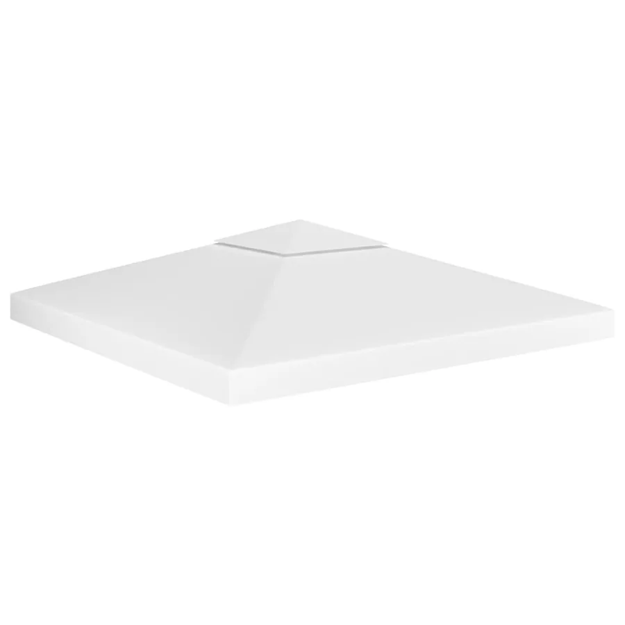 Toile de toit de belvédère 2 niveaux 310 g/m² 3x3 m Blanc