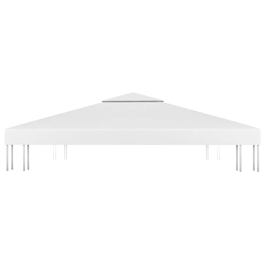 Toile de toit de belvédère 2 niveaux 310 g/m² 3x3 m Blanc - 3