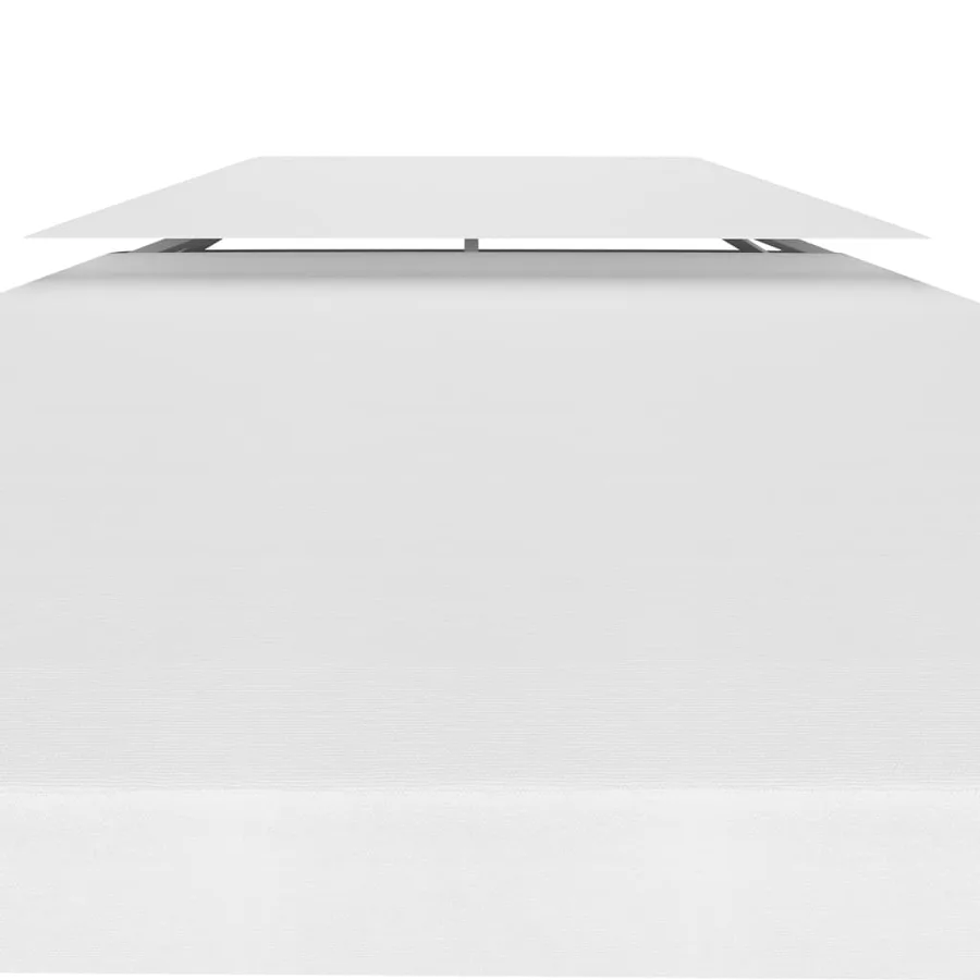 Toile de toit de belvédère 2 niveaux 310 g/m² 3x3 m Blanc - 4