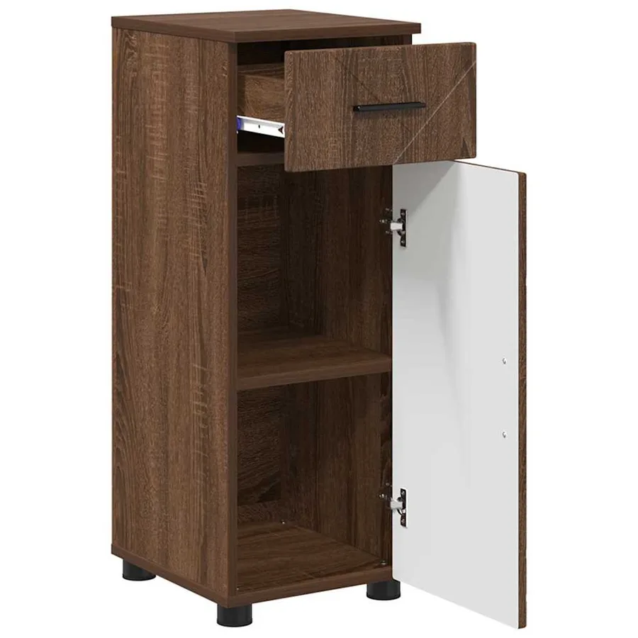 Ensemble de mobilier de salle de bain 3 pcs Chêne brun - 6
