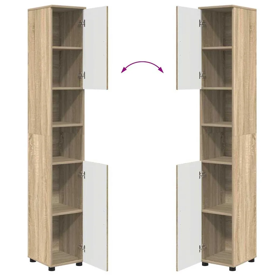 Ensemble de mobilier de salle de bain 5 pcs Chêne Sonoma - 15
