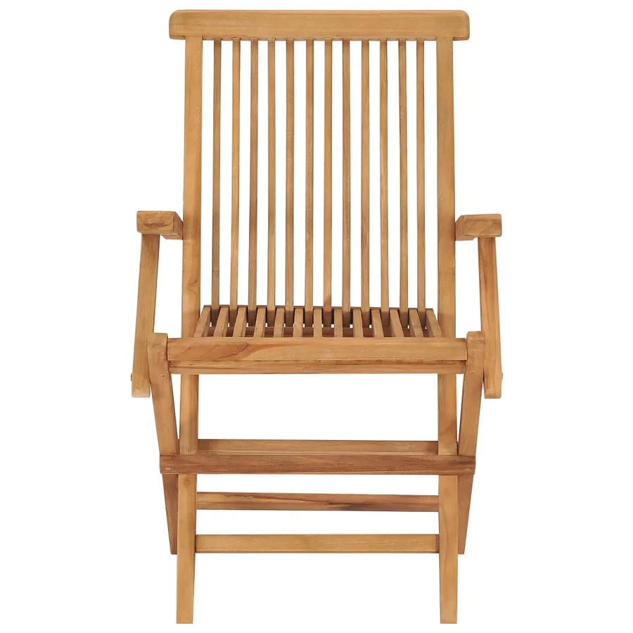 Chaises de jardin lot de 8 Bois de teck massif - 3