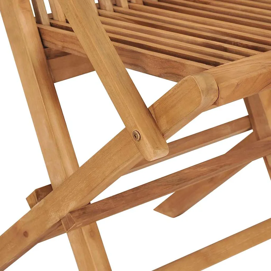 Chaises de jardin lot de 8 Bois de teck massif - 6