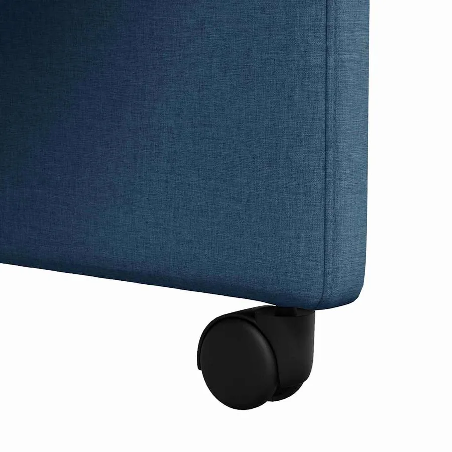 Chaises de Salle à Manger avec Roues 2 pcs Bleu 58 x 65 x 94 cm - 9