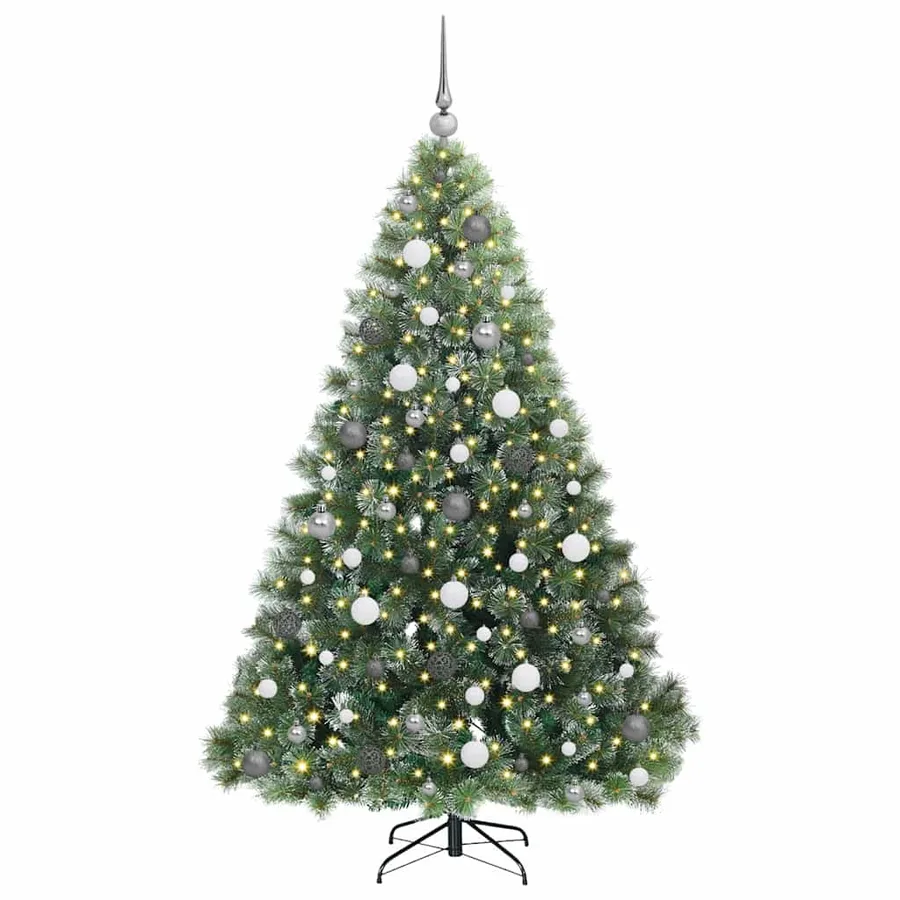 Sapin de Noël artificiel avec 300 LED Vert 180 cm PE et PVC - 3