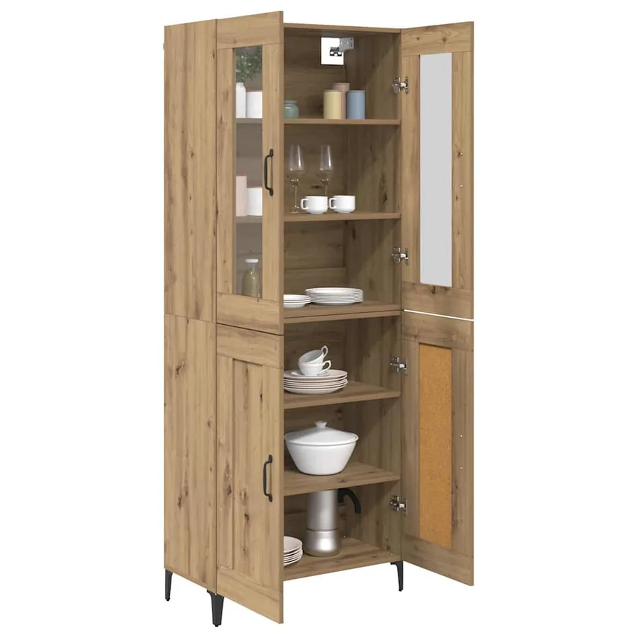 Haut Armoire Chêne artisanal 69,5 x 34 x 180 cm - 5