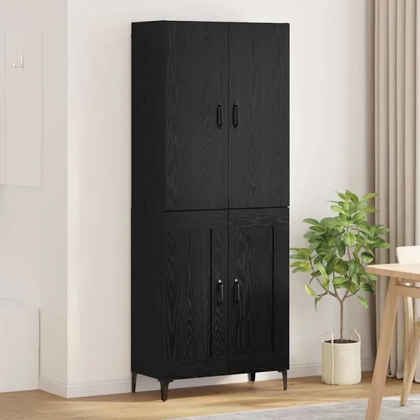 Haut Armoire Chêne noir 69,5 x 34 x 180 cm Bois d'ingénierie