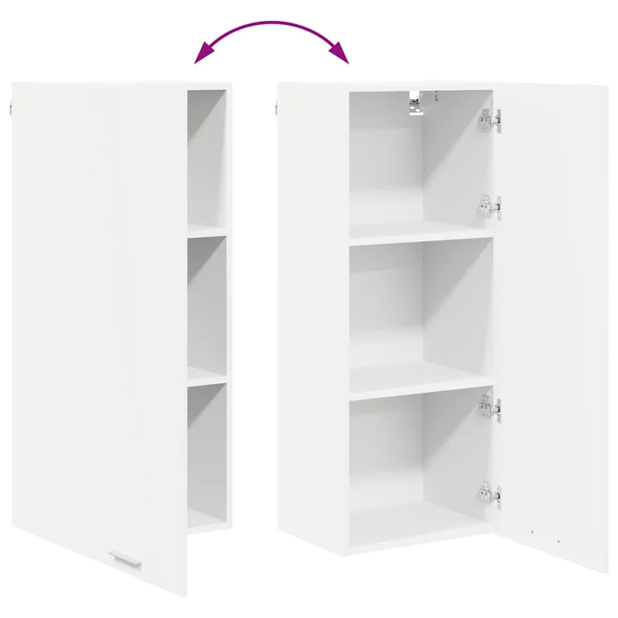 Armoire suspendue Blanc 40 x 31 x 100 cm Bois d'ingénierie - 11