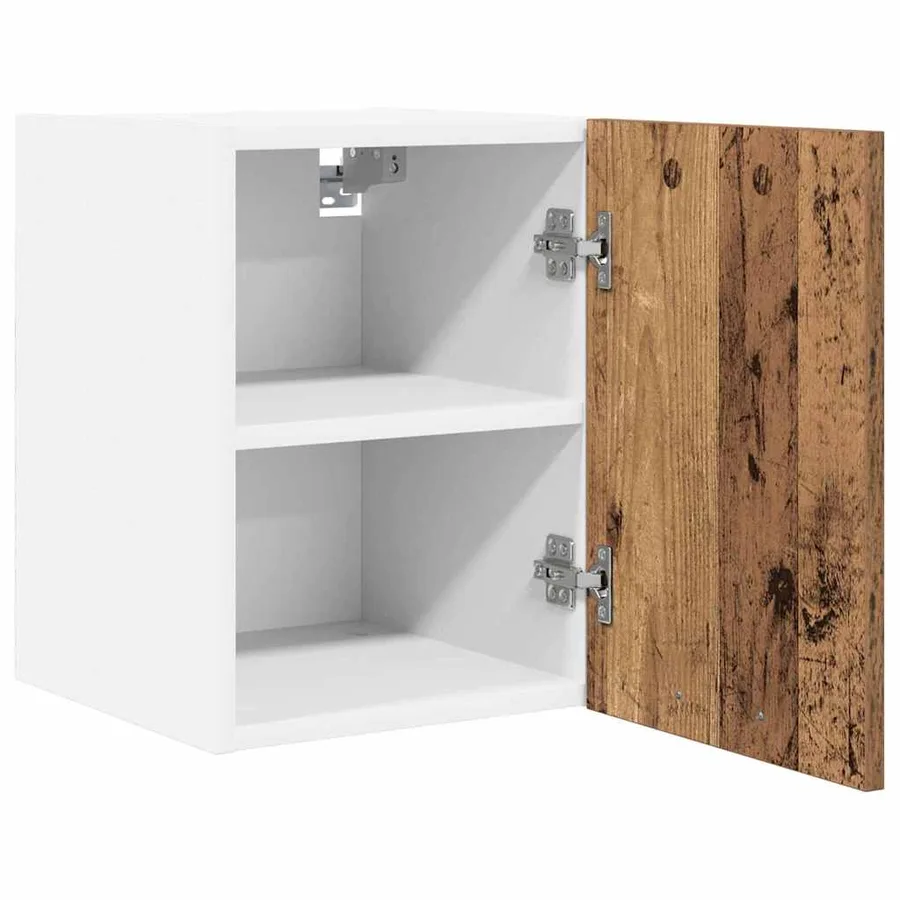 Armoire suspendue Bois ancien et Blanc 30 x 31 x 40 cm - 5