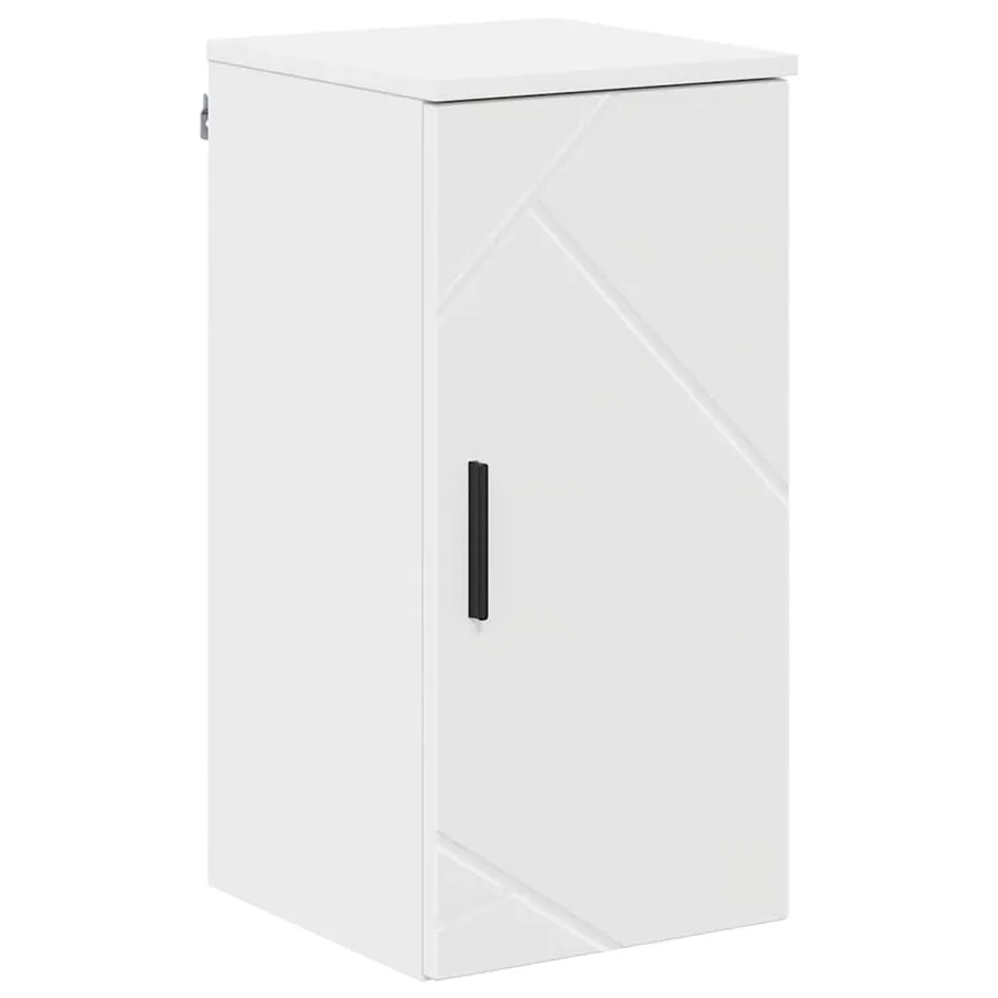 Ensemble de mobilier de salle de bain Montage mural 5 pcs Blanc - 9
