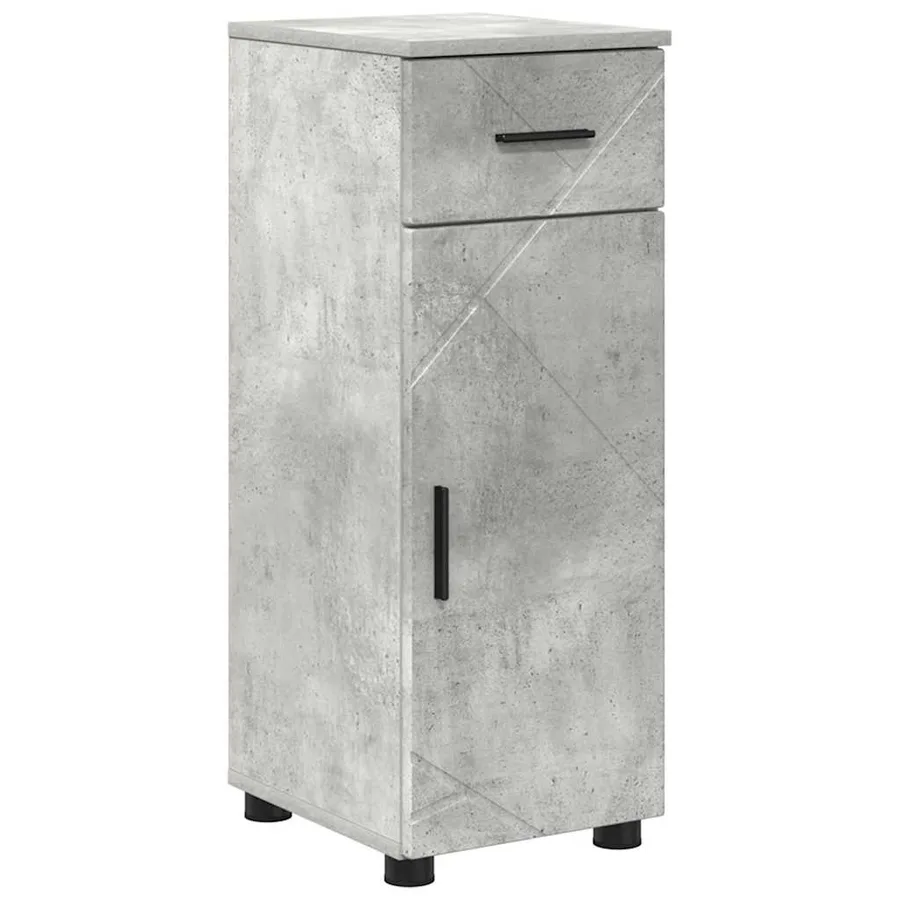 Ensemble de mobilier de salle de bain 4 pcs Gris béton - 7