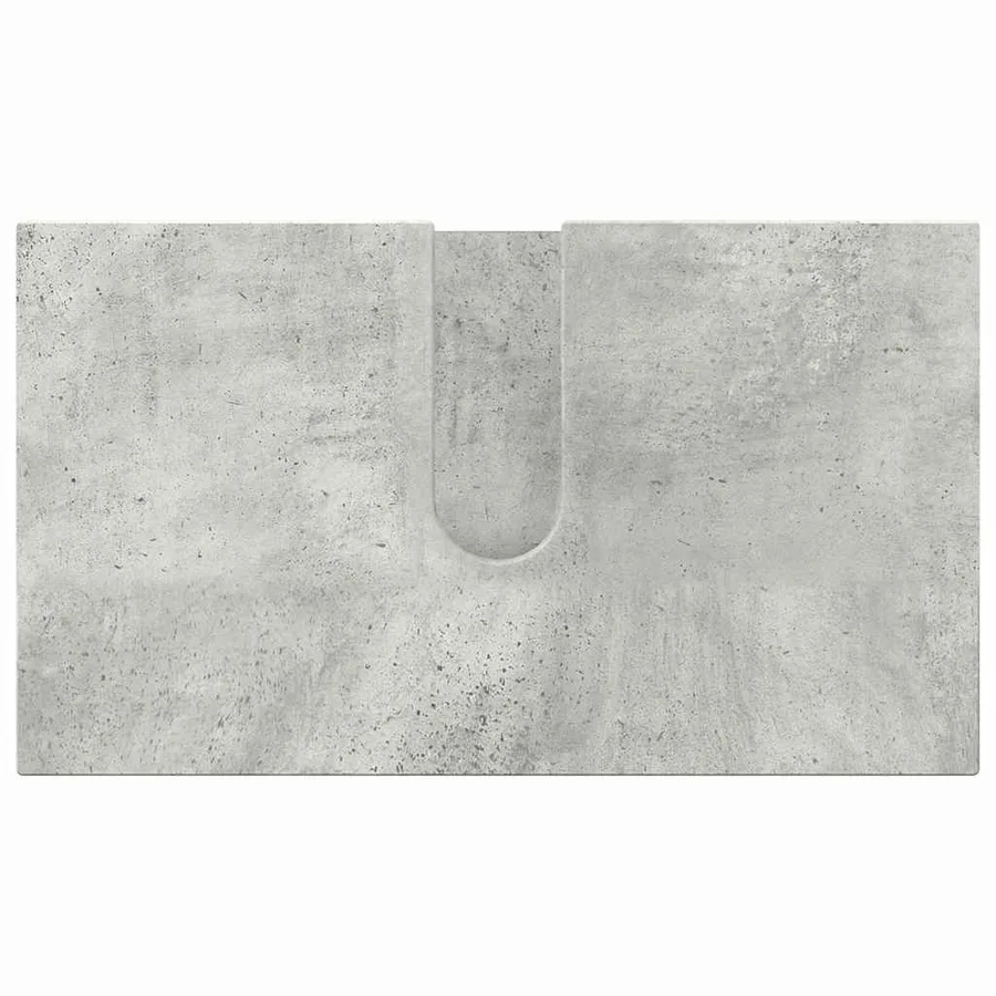 Ensemble de mobilier de salle de bain 4 pcs Gris béton - 9