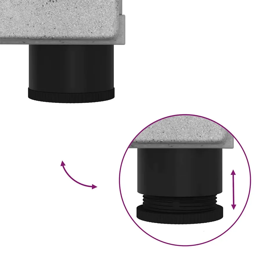 Ensemble de mobilier de salle de bain 2 pcs Gris béton - 11