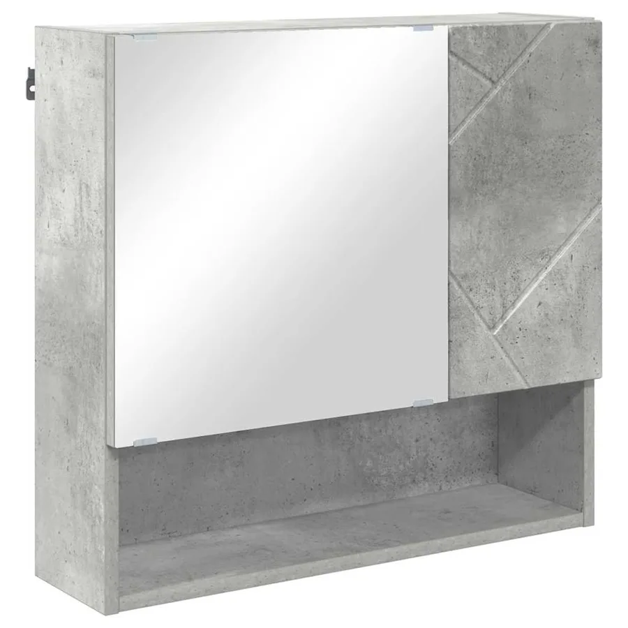 Ensemble de mobilier de salle de bain 2 pcs Gris béton - 6