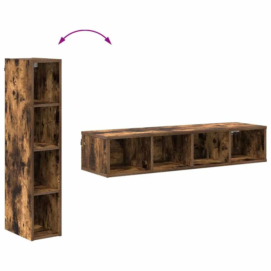 Armoire suspendue avec stockage Chêne fumé 20 x 29,5 x 100 cm - 10