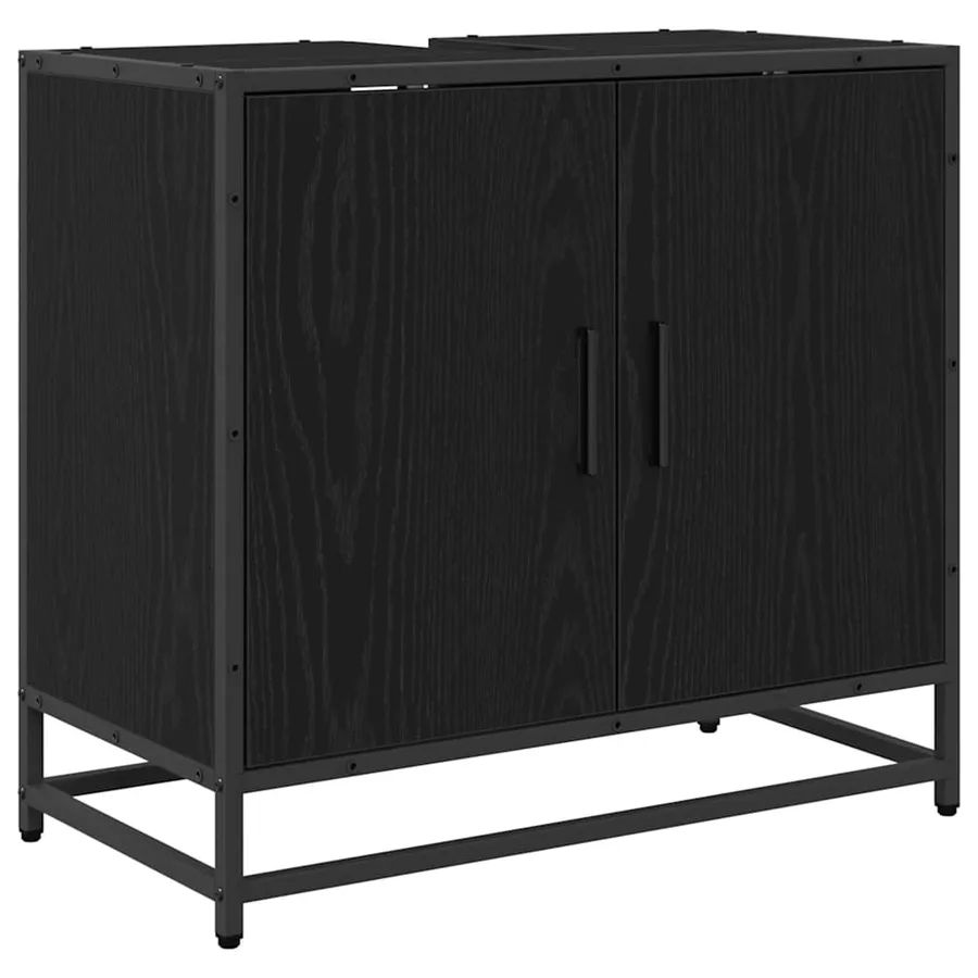 Ensemble de mobilier de salle de bain 4 pcs Chêne noir - 5