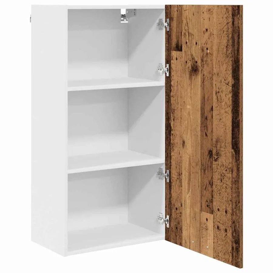 Armoire suspendue Bois ancien et Blanc 50 x 31 x 100 cm - 5