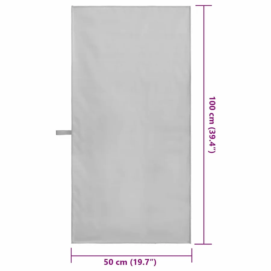 Serviettes de sport 2 pcs Gris 100 x 50 cm - 8