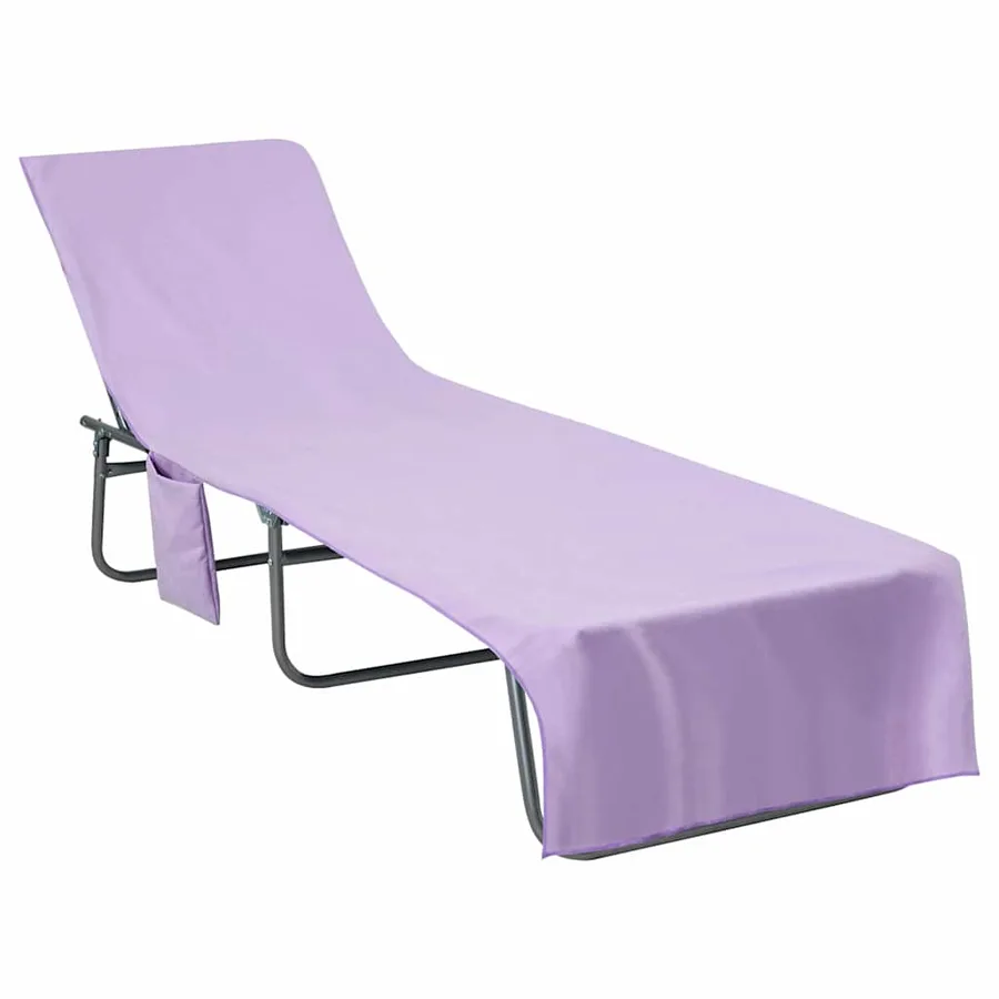 Serviettes de Transat 2 pcs Violet 210 x 75 cm - 3
