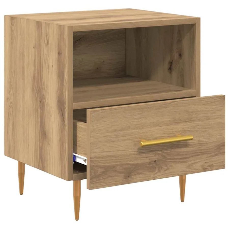 Table de chevet Marron 40 x 35 x 47,5 cm Bois d'ingénierie - 5