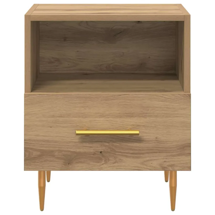 Table de chevet Marron 40 x 35 x 47,5 cm Bois d'ingénierie - 6