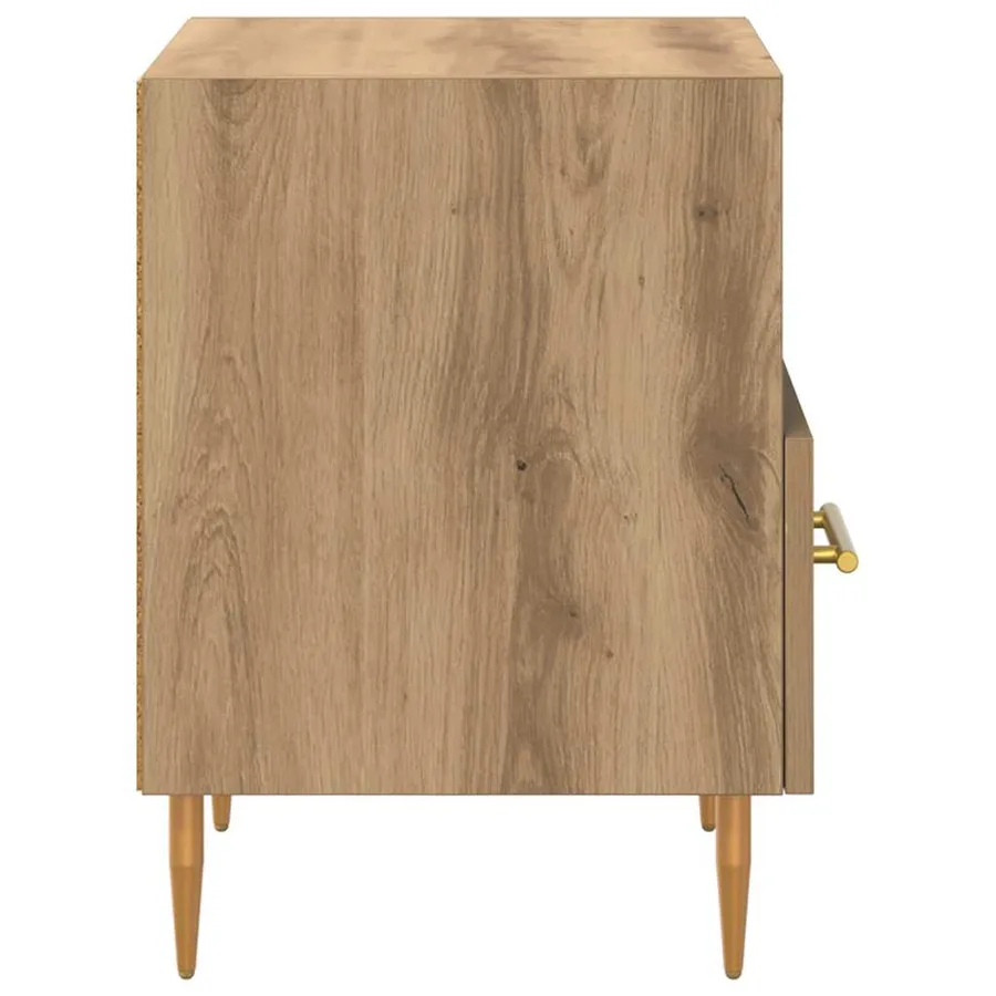 Table de chevet Marron 40 x 35 x 47,5 cm Bois d'ingénierie - 7