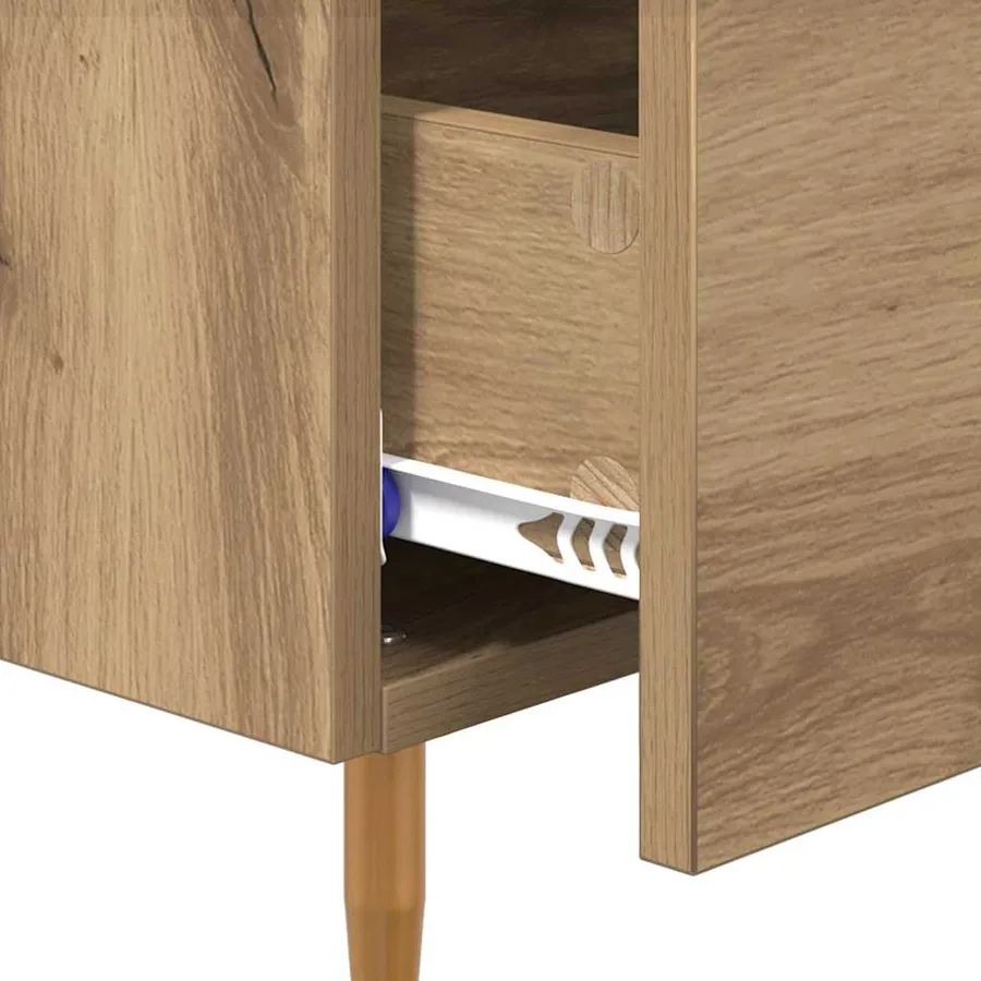 Table de chevet Marron 40 x 35 x 47,5 cm Bois d'ingénierie - 9