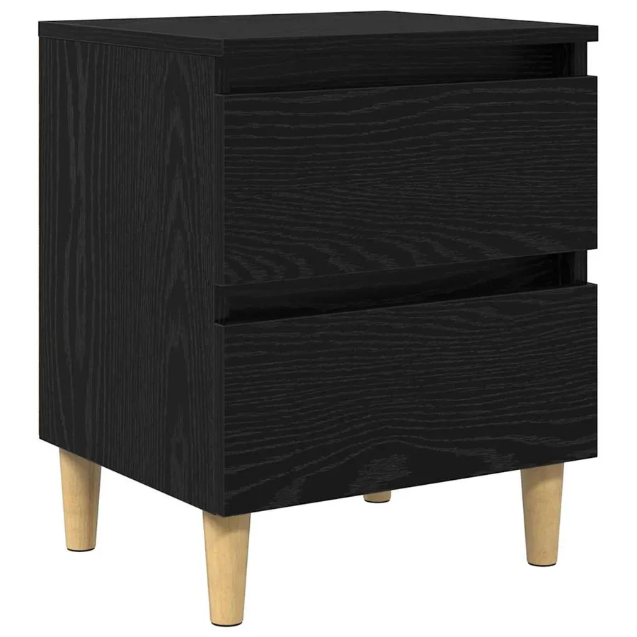 Armoire de lit Chêne noir 40 x 35 x 50 cm Bois d'ingénierie - 2