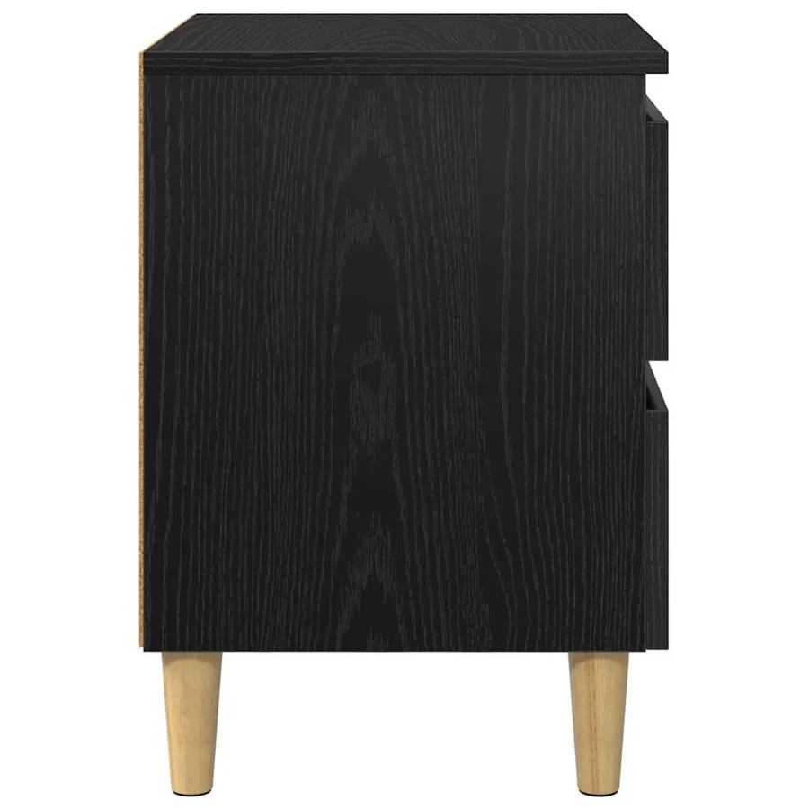 Armoire de lit Chêne noir 40 x 35 x 50 cm Bois d'ingénierie - 7