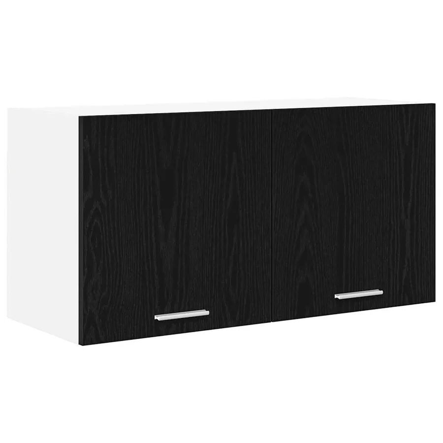 Armoire suspendue Chêne noir 80 x 31 x 40 cm Bois d'ingénierie - 2
