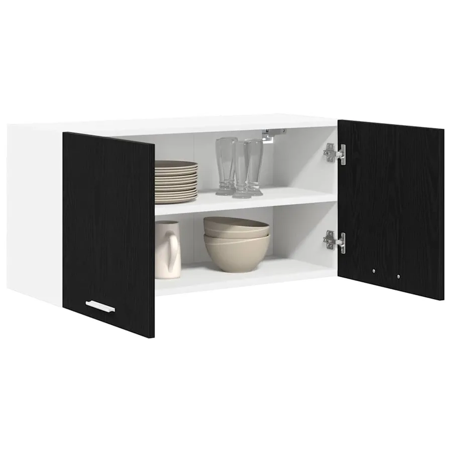 Armoire suspendue Chêne noir 80 x 31 x 40 cm Bois d'ingénierie - 3