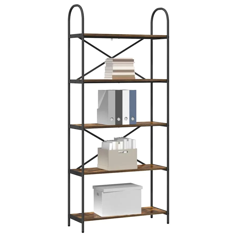 Étagère Chêne fumé 80 x 30 x 183 cm Bois d'ingénierie - 3