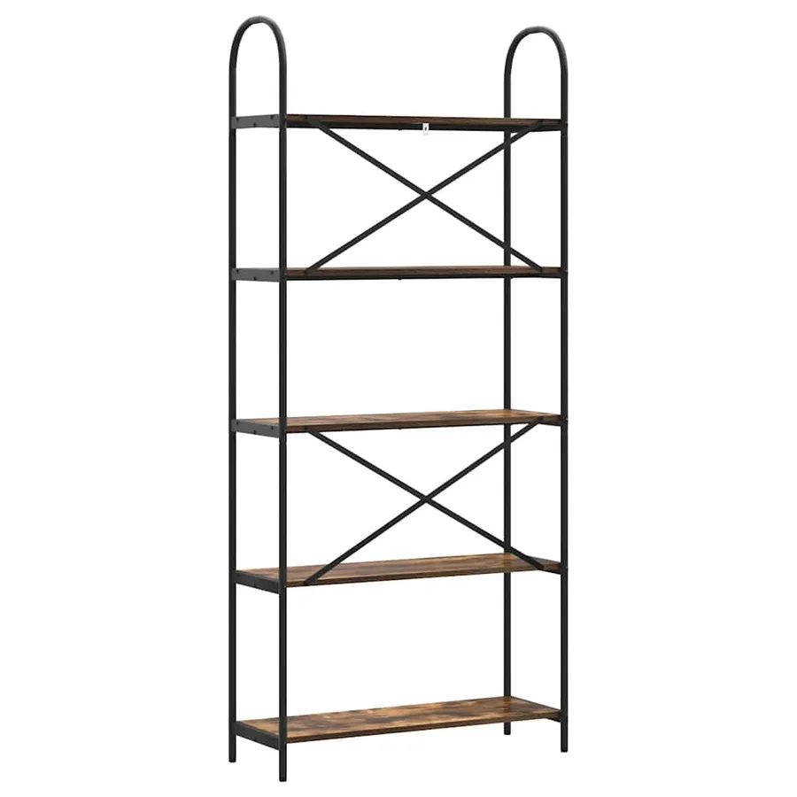 Étagère Chêne fumé 80 x 30 x 183 cm Bois d'ingénierie - 7