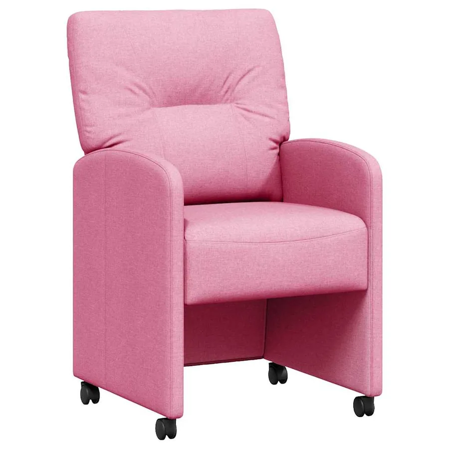 Chaises de Salle à Manger avec Roues 2 pcs Rose 57 x 67 x 95 cm - 2