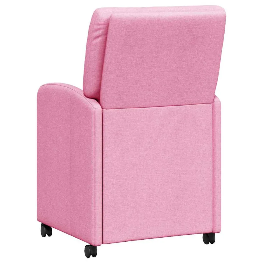 Chaises de Salle à Manger avec Roues 2 pcs Rose 57 x 67 x 95 cm - 6