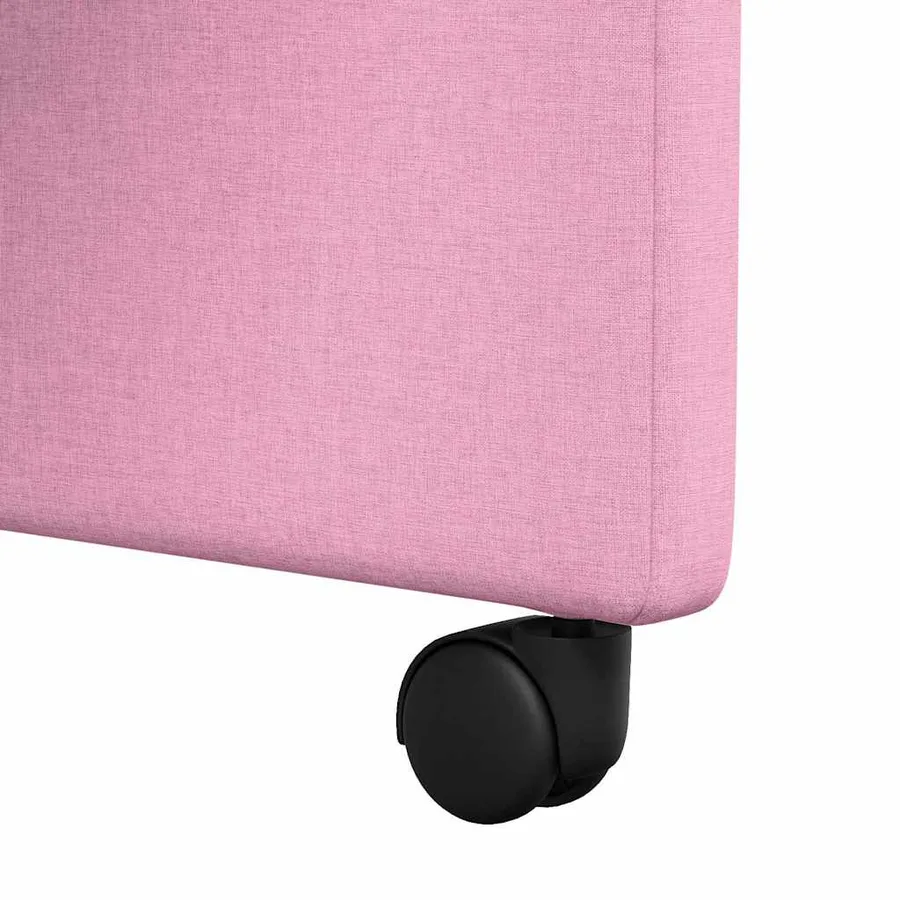 Chaises de Salle à Manger avec Roues 2 pcs Rose 57 x 67 x 95 cm - 9