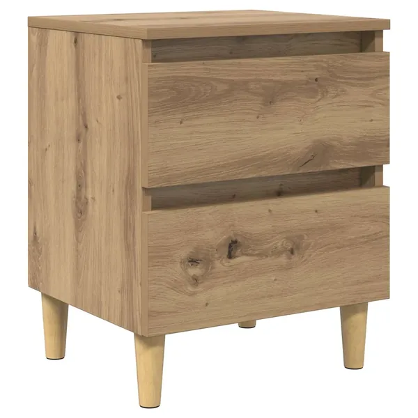 Armoire de lit avec tiroir Chêne artisanal 40 x 35 x 50 cm