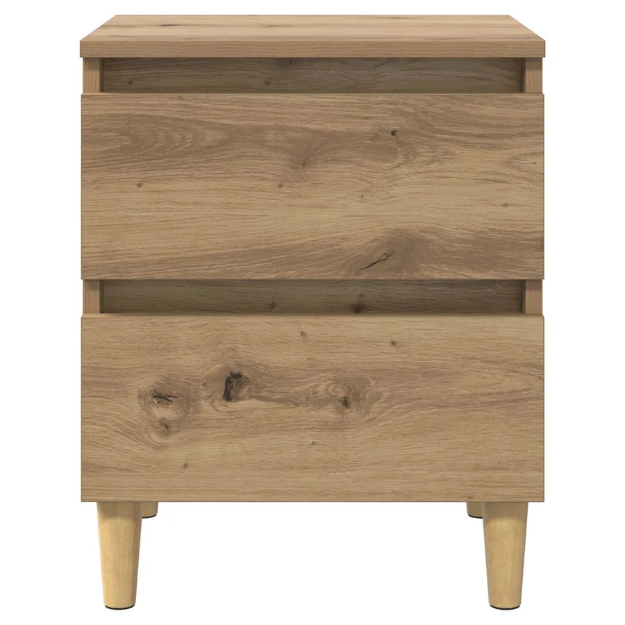 Armoire de lit avec tiroir Chêne artisanal 40 x 35 x 50 cm - 4