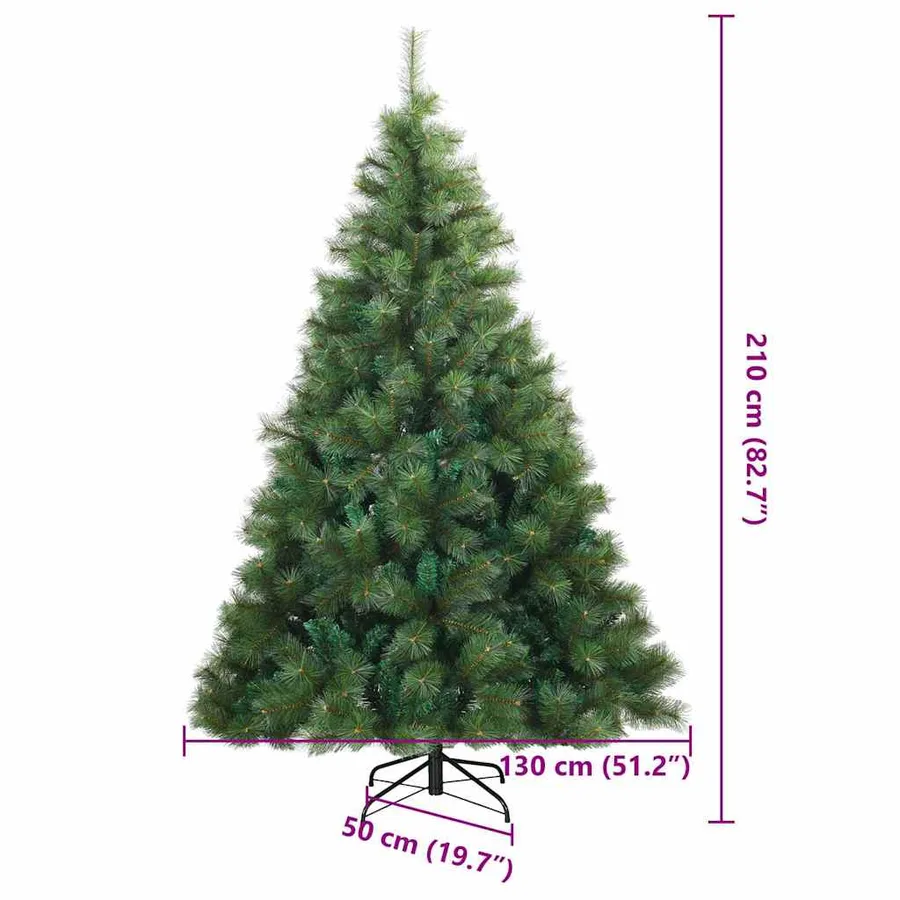 Sapin de Noël Artificiel à Branches Articulées Vert 210 cm - 9