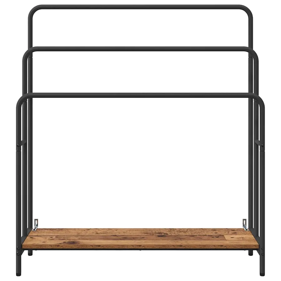 Porte-vêtements avec étagère Bois ancien 90 x 30 x 100,5 cm - 5
