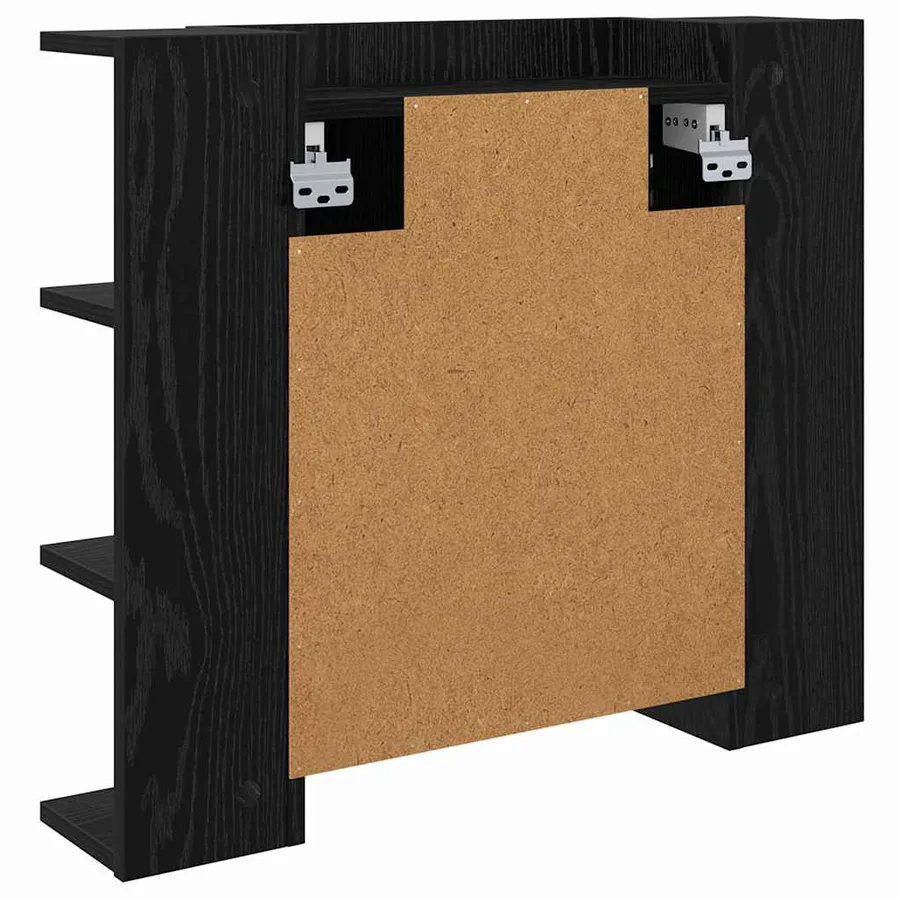 Armoire Miroir Chêne noir 70 x 16,5 x 60 cm Bois d'ingénierie - 7
