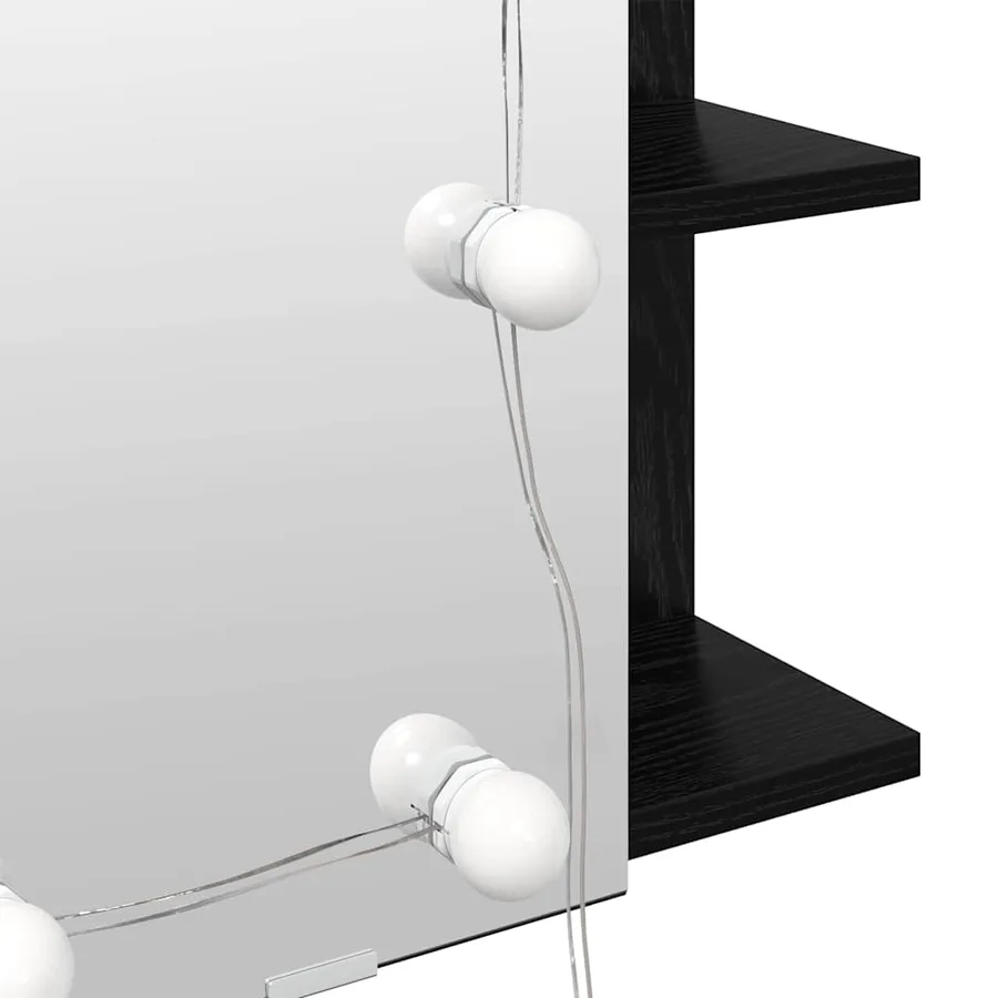 Armoire Miroir Chêne noir 70 x 16,5 x 60 cm Bois d'ingénierie - 9